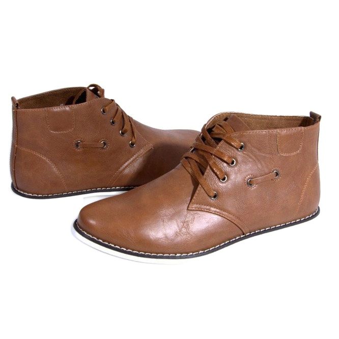 Zapatos Altos Con Cordones TL8900 Camel marrón 2
