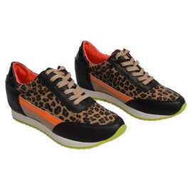 Zapatillas Sport Sneakers E387 Marrón multicolor 3