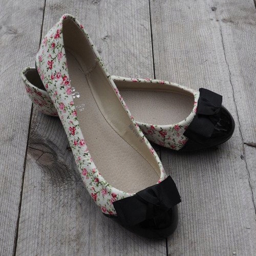 Bailarinas Con Lazo 6148 de color blanco 1