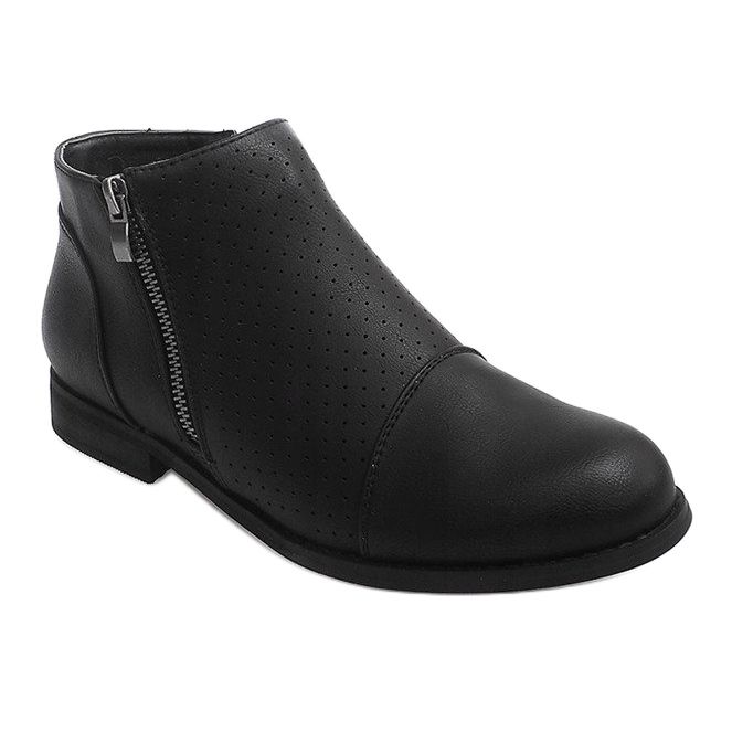 Botas caladas con cremallera H197 Negro 2