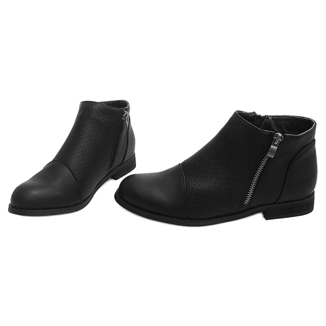 Botas caladas con cremallera H197 Negro 1