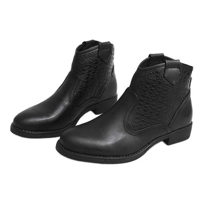 Zapatos bajos Botas de vaquero 248-PA Negro 1
