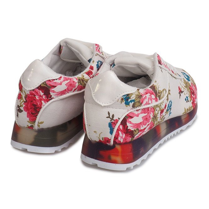 Zapatillas Deportivas Con Flores BL282 Blanco multicolor 1