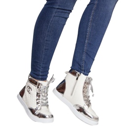 Deportivas Altas R17 Blanco plata 2