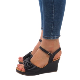 Sandalias Cuña WF-61 Negro 3