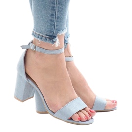 Sandalias tacón azul 5102 2