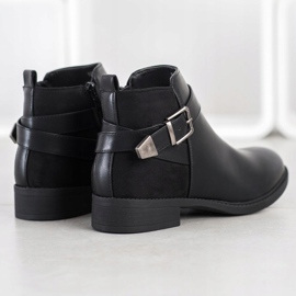 Anesia Paris Botas clásicas con hebilla negro 4