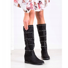 Seastar Botas de cuña sin cordones negro 1 Seastar Botas de cuña sin cordones negro 1