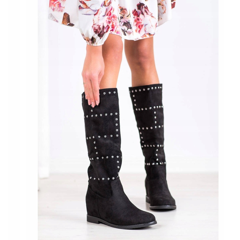 Seastar Botas de cuña sin cordones negro 1 Seastar Botas de cuña sin cordones negro 1