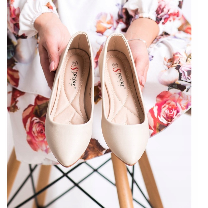 Seastar Bailarinas de cuero ecológico beige 1