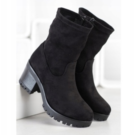 Flyfor Botas altas de ante negro 2