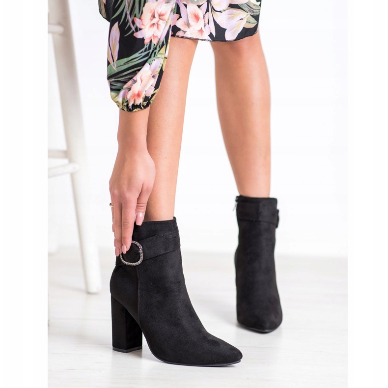 Weide Botas elegantes con hebilla negro 1 Weide Botas elegantes con hebilla negro 1