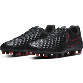 Zapatillas de fútbol Nike Tiempo Legend 8 Club FG / MG M AT6107 060 negro, rojo, negro / plateado negro 3