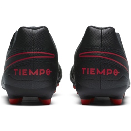 Zapatillas de fútbol Nike Tiempo Legend 8 Club FG / MG M AT6107 060 negro, rojo, negro / plateado negro 4