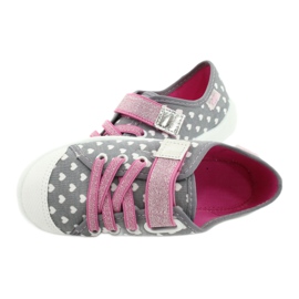 Calzado infantil befado 251X159 rosado gris 9