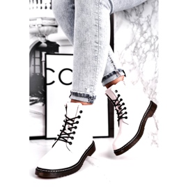 Evento Botas para mujeres, botas blancas barnizadas 20BT35-3001 blanco 2