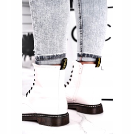 Evento Botas para mujeres, botas blancas barnizadas 20BT35-3001 blanco 3