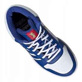 Zapatillas Adidas Hoops Mid 2.0 Jr FW3167 blanco azul 3