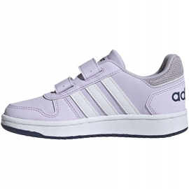 Zapatillas adidas Hoops 2.0 Cmf violeta claro para niños EG3771 2