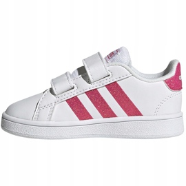 Zapatillas para niña adidas Grand Court blancas y rosas EG3815 blanco 1