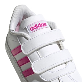 Zapatos para niños adidas Vl Court 2.0 Cmf blanco y rosa EG3890 rosado 3