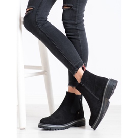 J. Star Botas de gamuza cómodas negro 3