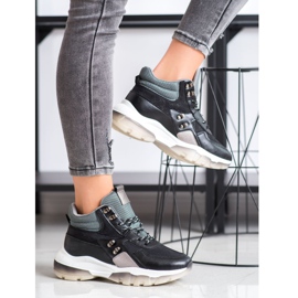 SHELOVET Zapatillas Negras De Moda negro multicolor 2