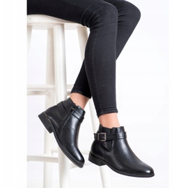 Anesia Paris Botas clásicas con hebilla negro 4