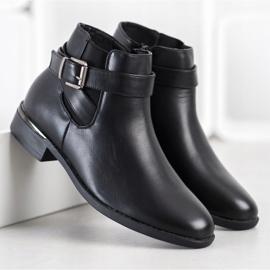 Anesia Paris Botas clásicas con hebilla negro 3