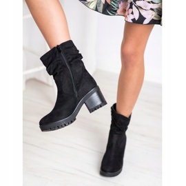 Flyfor Botas con parte superior con volantes negro 2