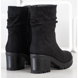 Flyfor Botas con parte superior con volantes negro 4