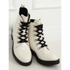 Botines lacados en crudo 7982-PA Blanco 4