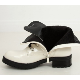 Botines lacados en crudo 7982-PA Blanco 5