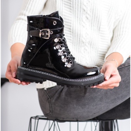 SDS Tramperos lacados de moda negro 2
