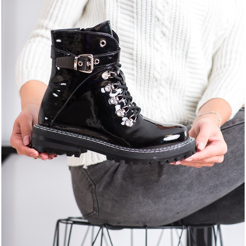 SDS Tramperos lacados de moda negro 2 SDS Tramperos lacados de moda negro 2