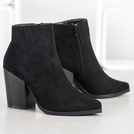 Super Me Botas negras en un poste ancho negro 2