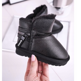 Apawwa Botas de nieve cálidas negras para niños Let It Snow negro 2