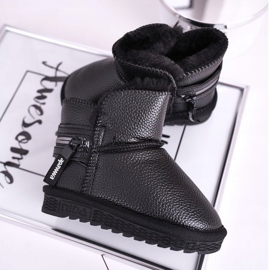 Apawwa Botas de nieve cálidas negras para niños Let It Snow negro 3