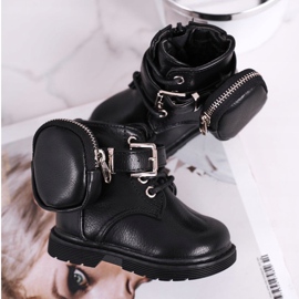 FRROCK Botas de invierno con riñonera Twinkle negra negro 3