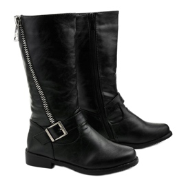 Botas para niños con aislamiento para niñas de Fevamo negro 3