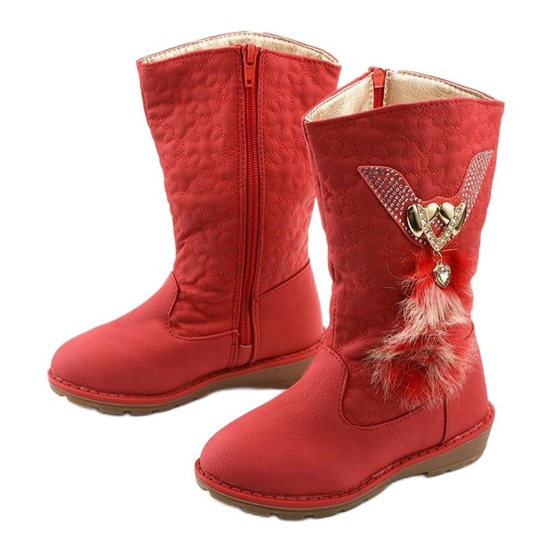 Botas térmicas infantiles Eilris para niñas rojo 2