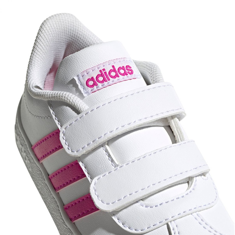 Zapatillas Adidas Vl Court 2.0 Cmf Jr EG3890 blanco rosa 1