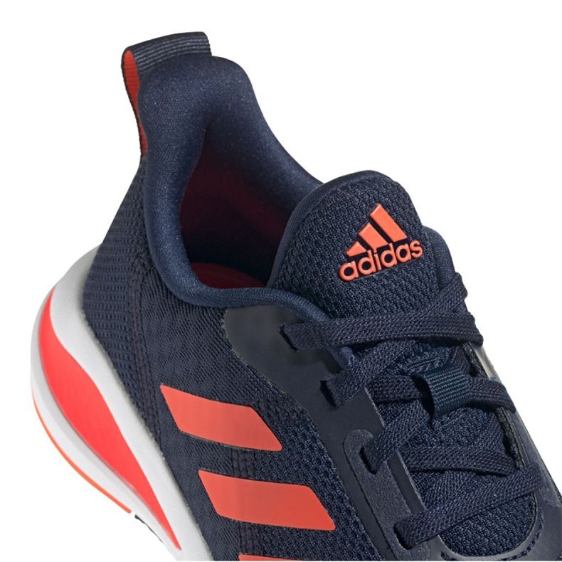 Zapatillas de running adidas FortaRun Jr FV2601 blanco azul marino naranja 2