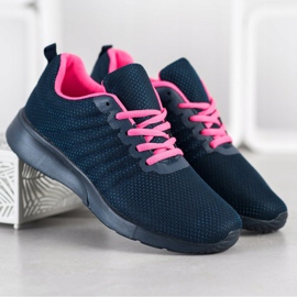 SHELOVET Calzado deportivo azul marino rosado 3