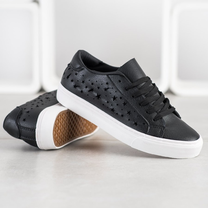 J. Star Zapatillas bajas con estrellas negro 1