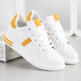 Sweet Shoes Zapatillas blancas blanco amarillo 1