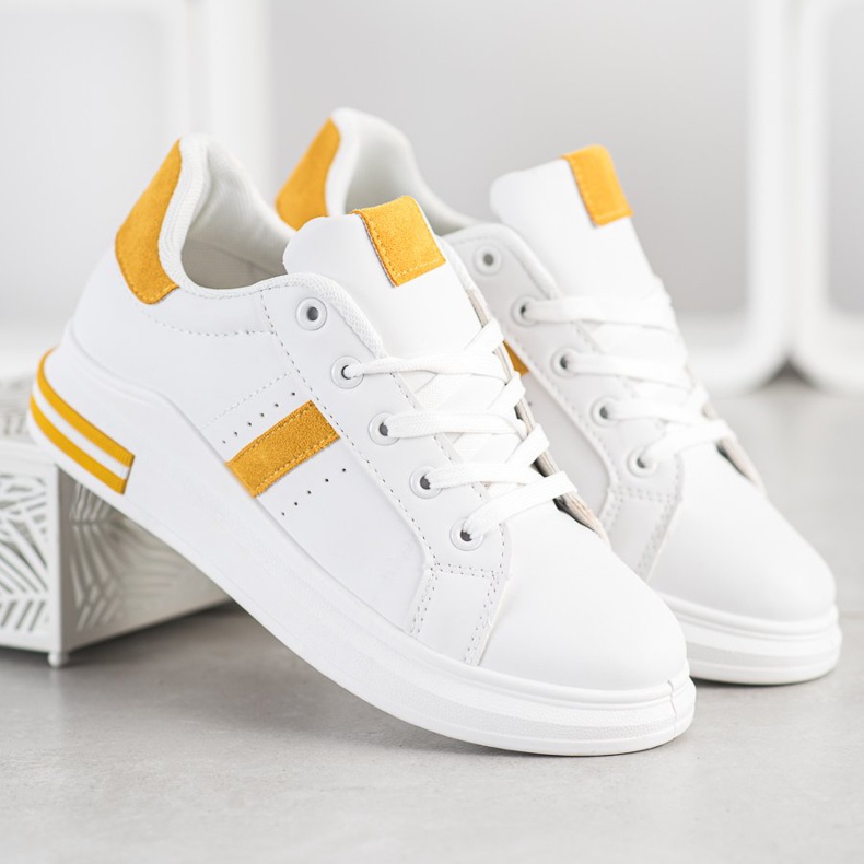 Sweet Shoes Zapatillas blancas blanco amarillo 1