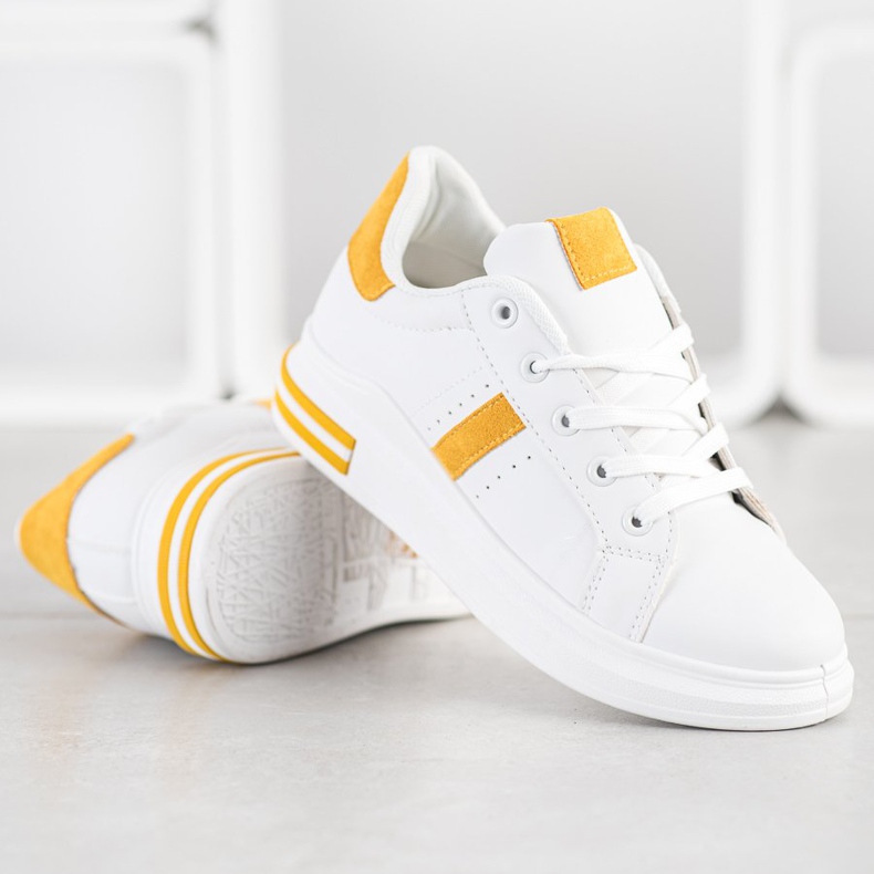Sweet Shoes Zapatillas blancas blanco amarillo 2