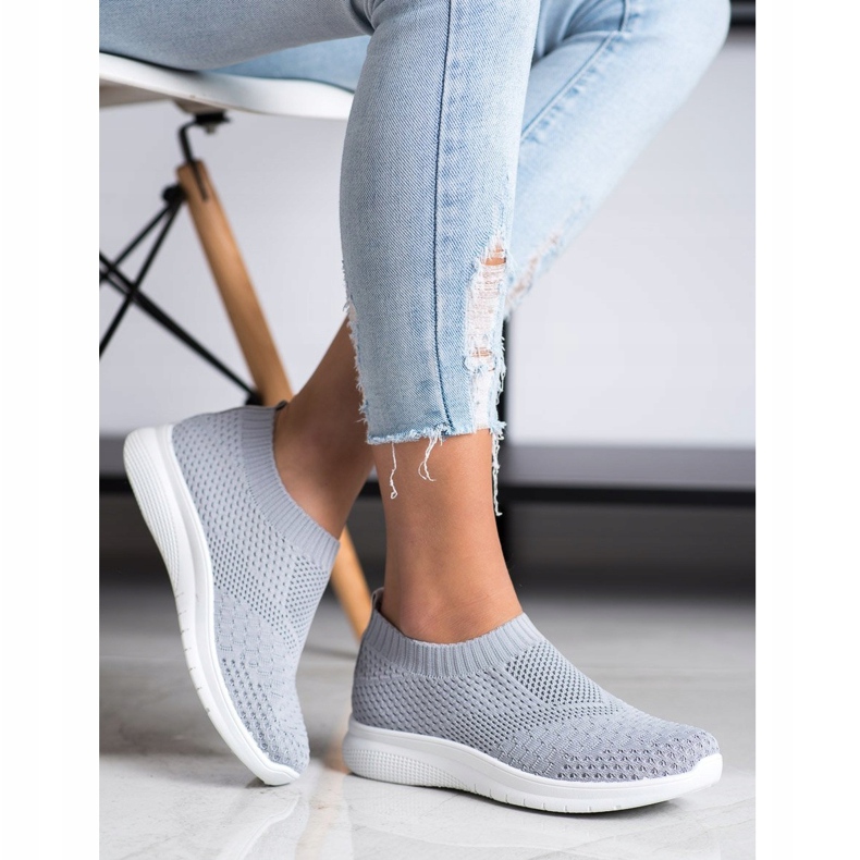 SHELOVET Zapatillas sin cordones gris 1