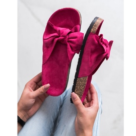 SHELOVET Zapatillas de ante en la plataforma rosado 3
